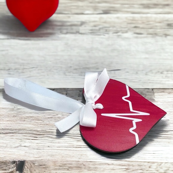 Keep the Beat This Christmas: Heartbeat Ornament Delight! New Holiday Ornament - Picture 2 of 6